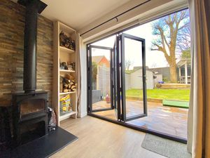 Bi Folds/Wood Burner- click for photo gallery